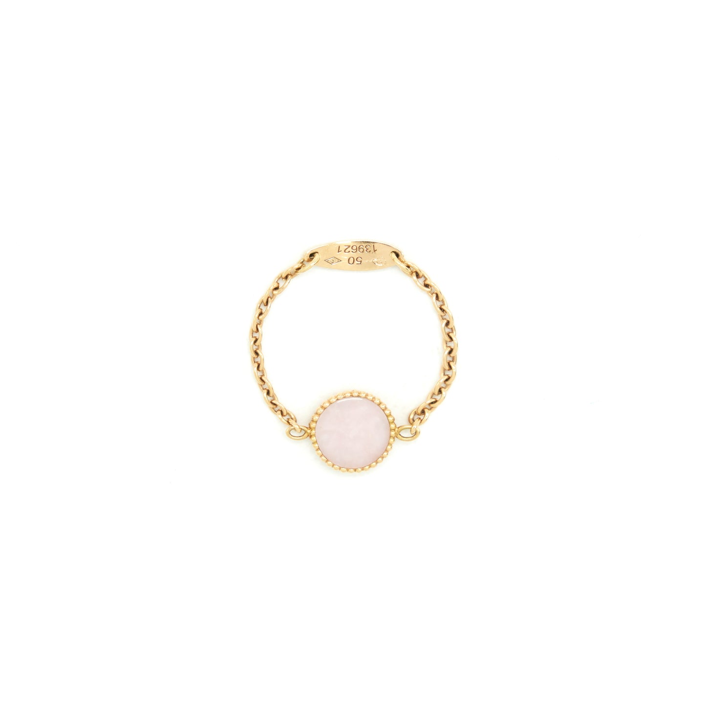 Dior size 50 Rose Des Vents Ring , Rose Gold, Dimond and Pink Opal