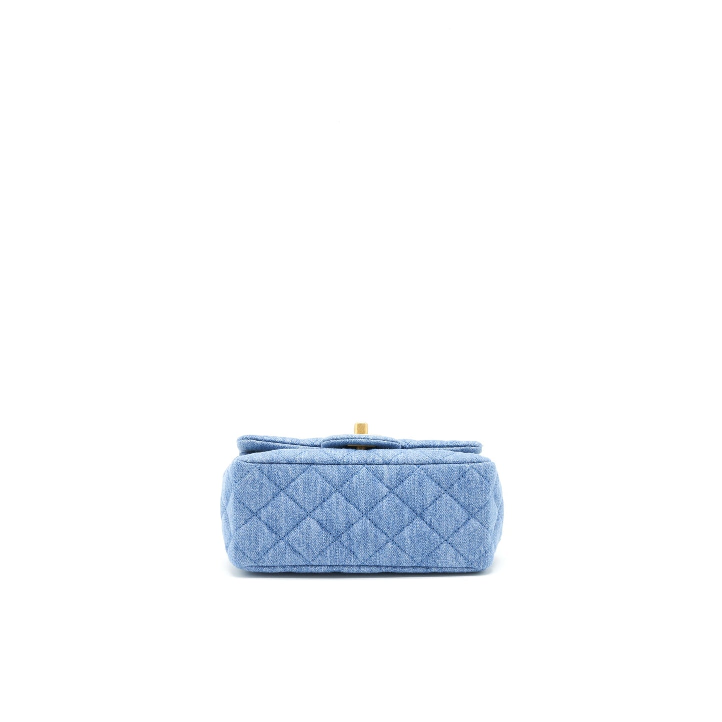 Chanel 22C Denim Pearl Crush Mini Square Flap Bag