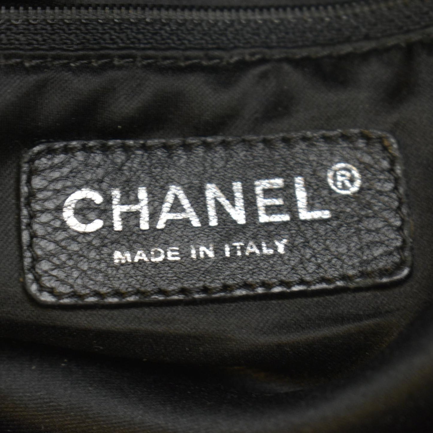 CHANEL Coco Cabas Leather Shoulder Tote Bag Black