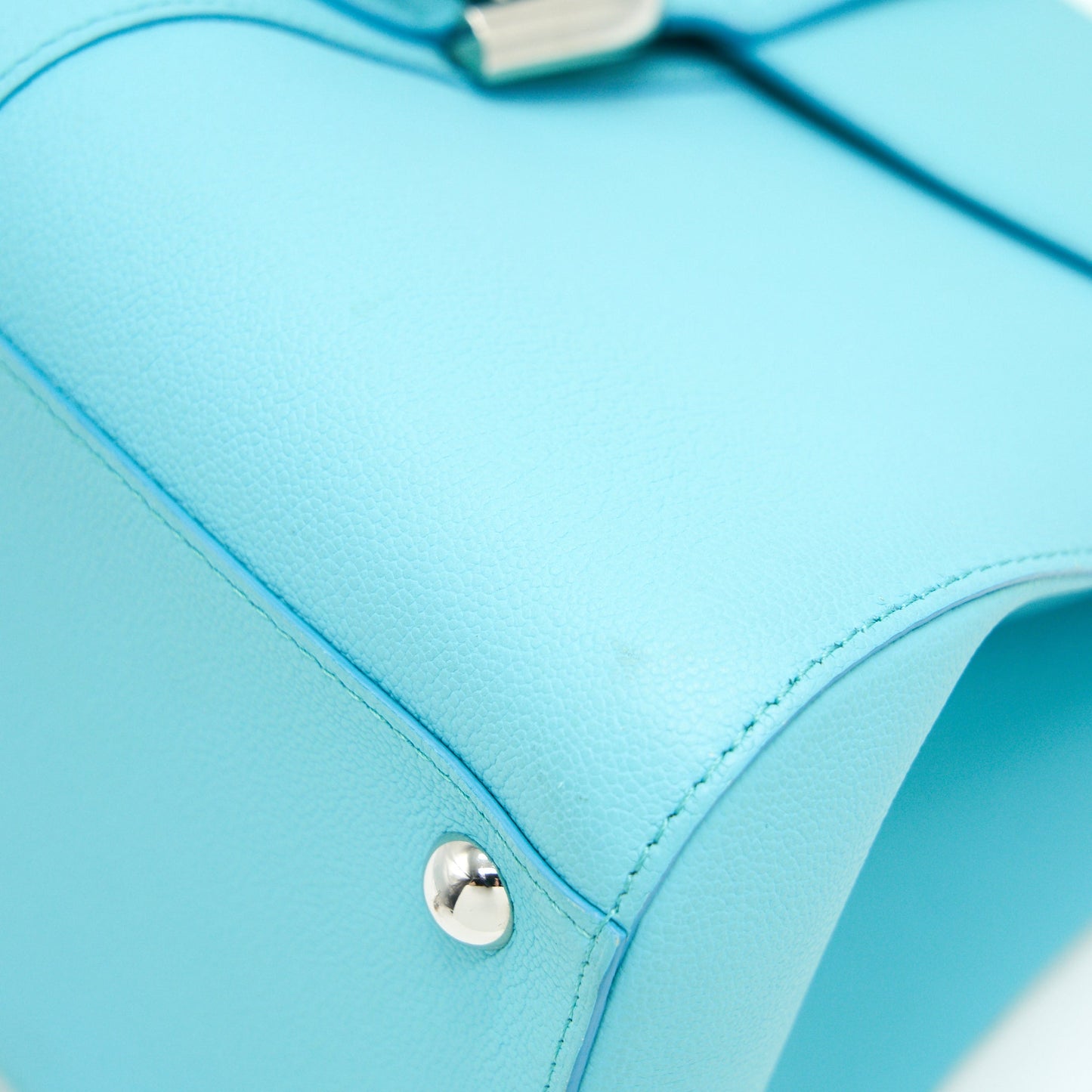 Delvaux Brilliant MM in Turquoise Calfskin SHW