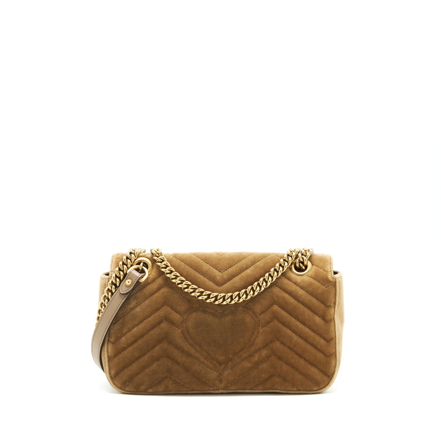 Gucci Marmont Purse velvet gold tan