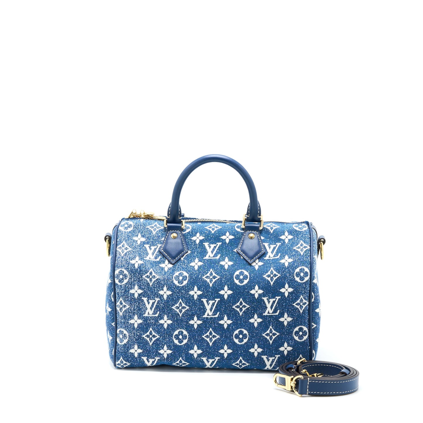 Louis Vuitton Limited Edition Speedy Bandouliere 25 Denim Blue (New Version)
