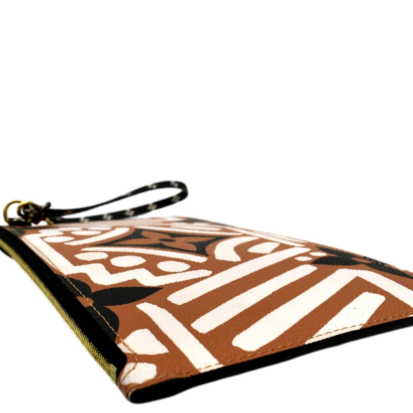 LOUIS VUITTON Neverfull Crafty Monogram Giant Wristlet Pouch Brown