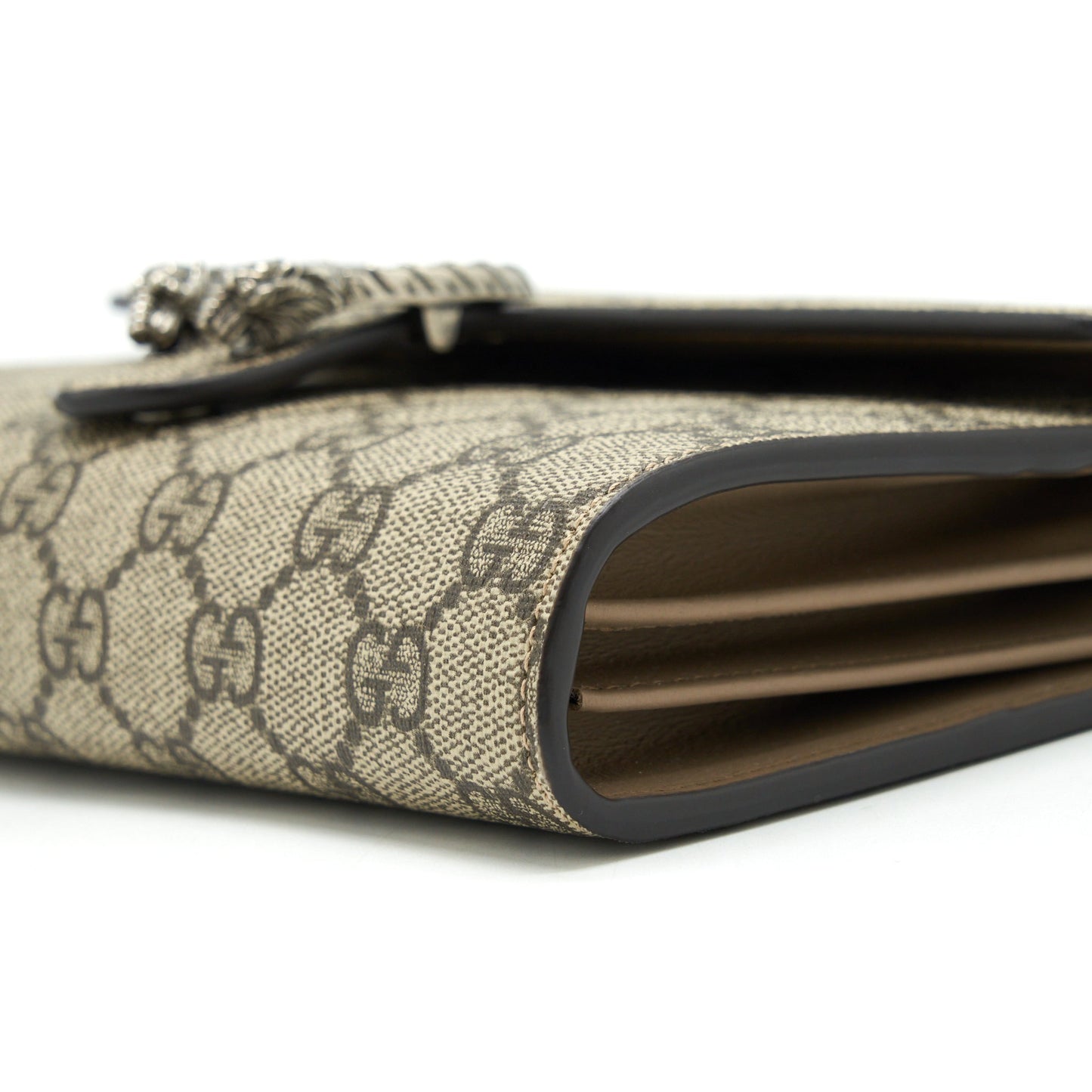 Gucci Dionysus Chain Wallet Beige Supreme Canvas And Leather