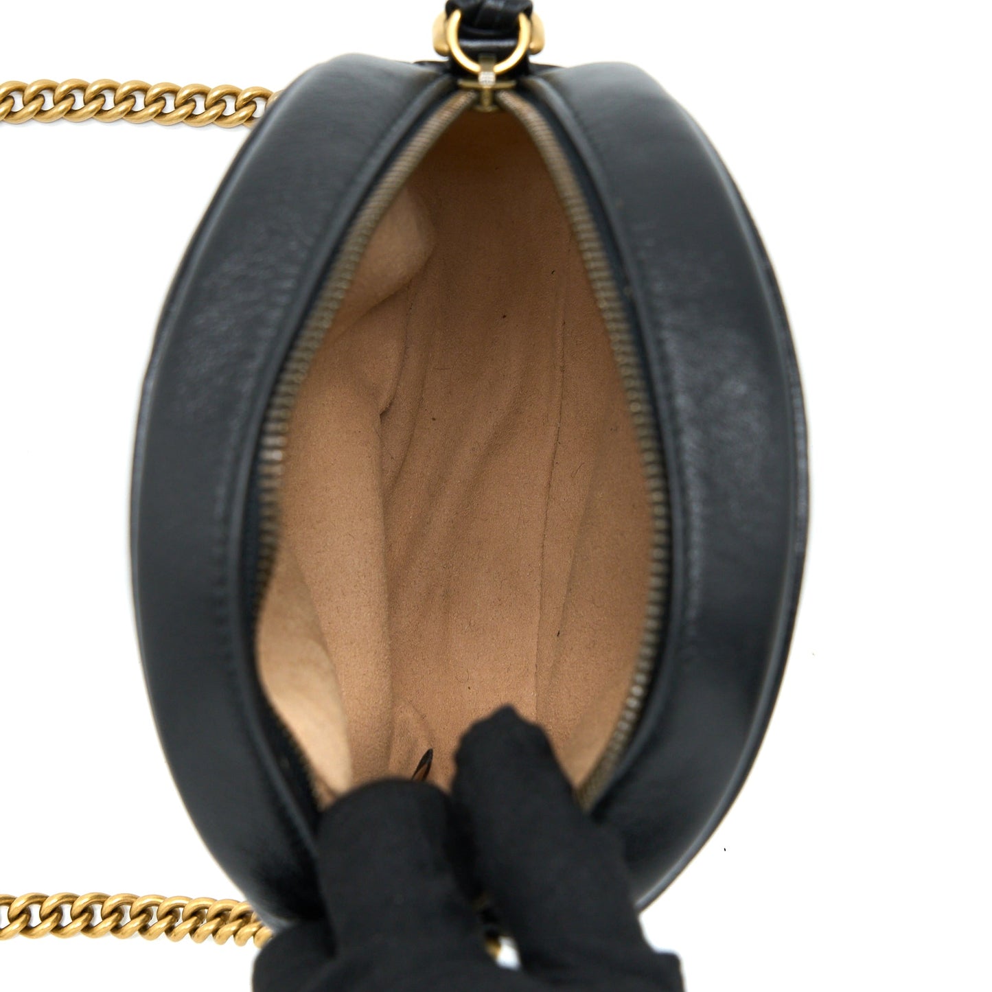 Gucci Mormont Round Mini Purse Calfskin Black