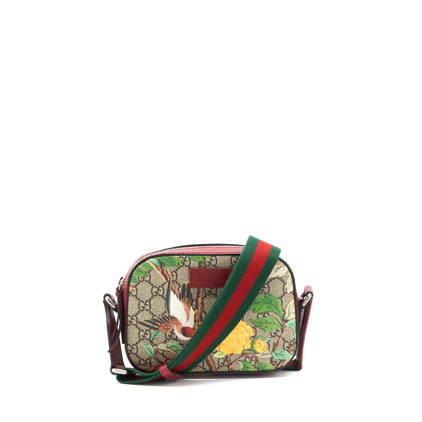 Gucci Printed Supreme Canvas Camera Purse Red