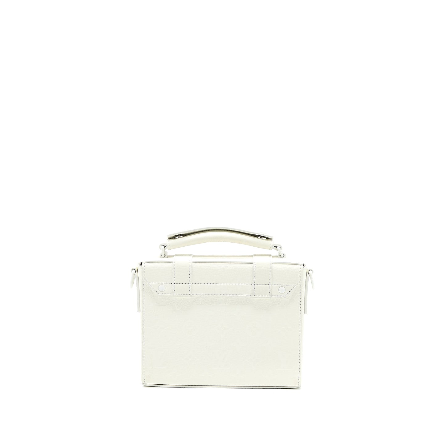 Louis Vuitton Scarecrow Printed Flap Purse Calfskin White with White Hardware