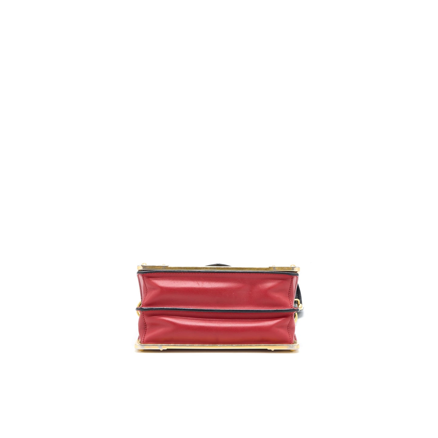 Prada Cashier Purse Calfskin Red /Black