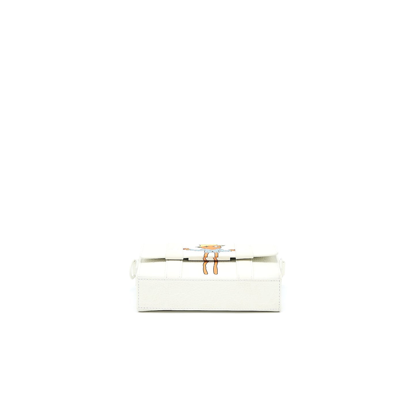 Louis Vuitton Scarecrow Printed Flap Purse Calfskin White with White Hardware