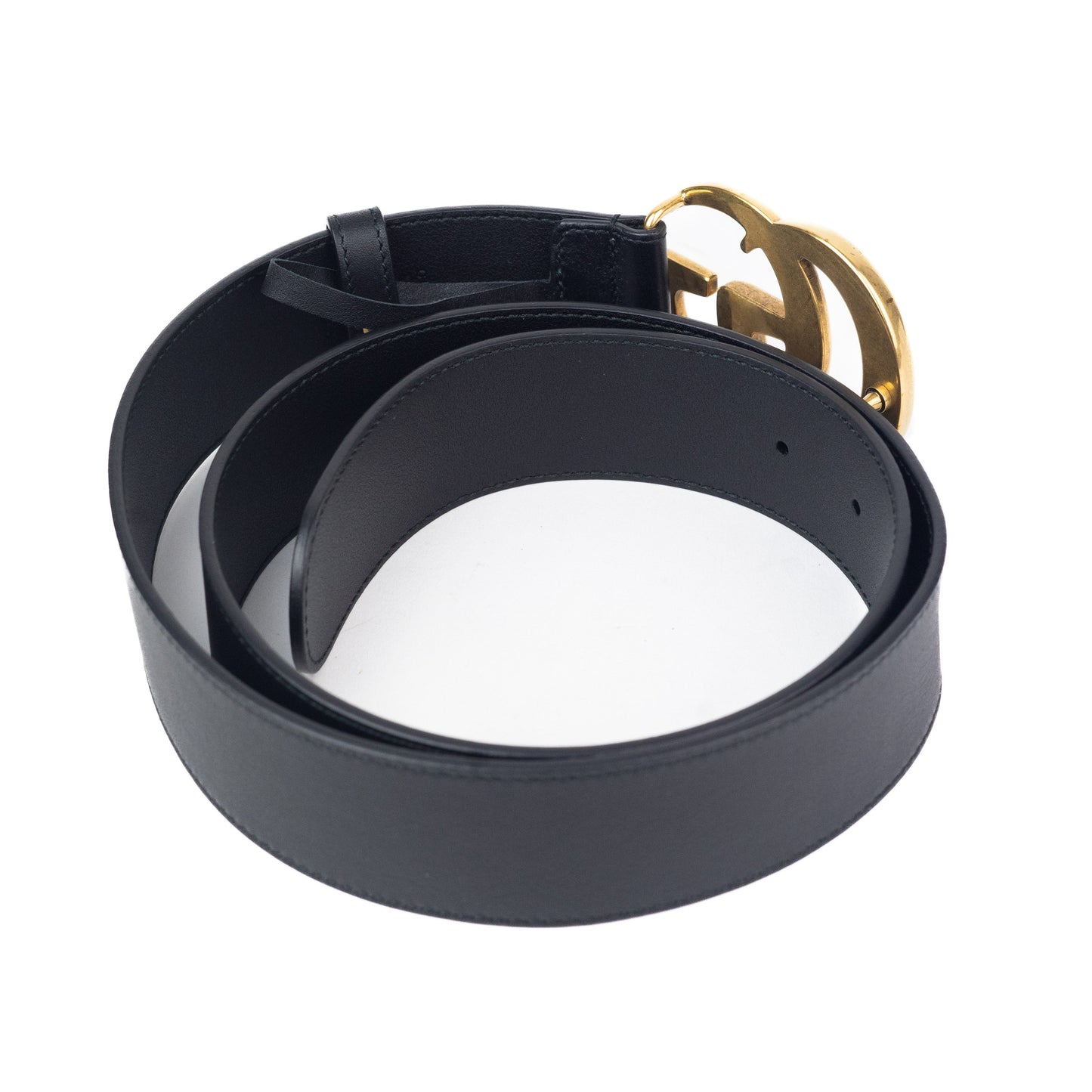 Gucci GG Marmont Leather Belt with Shiny Buckle