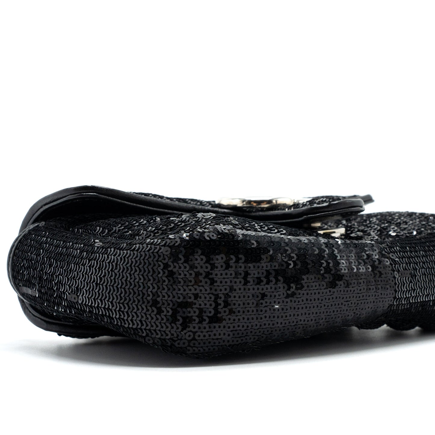Gucci Mini Marmont Matelasse Purse Sequin Black