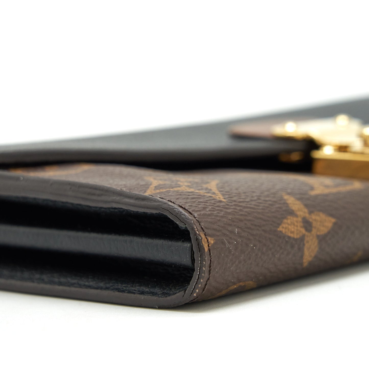 Louis Vuitton Long Wallet Black/Monogram Canvas