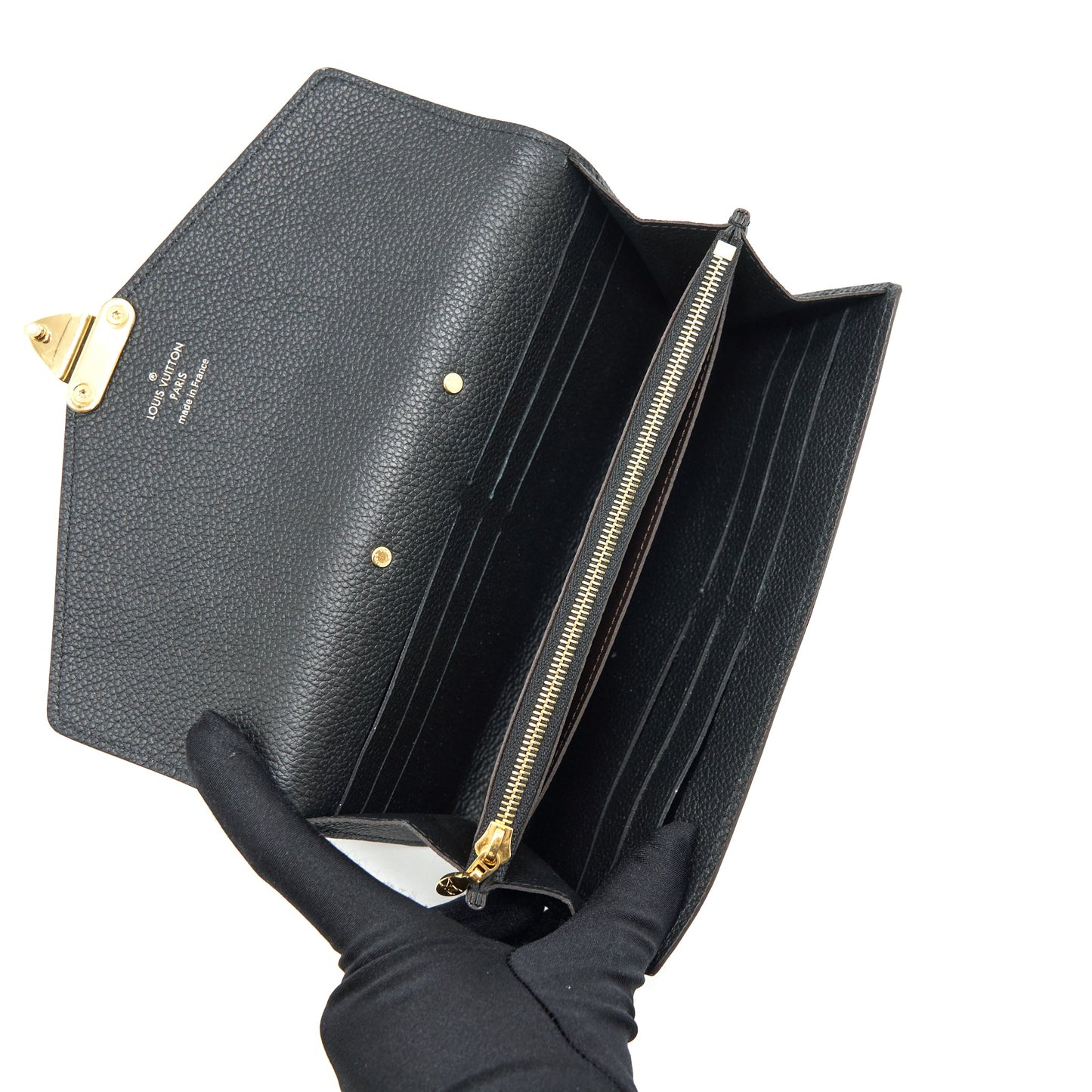 Louis Vuitton Long Wallet Black/Monogram Canvas