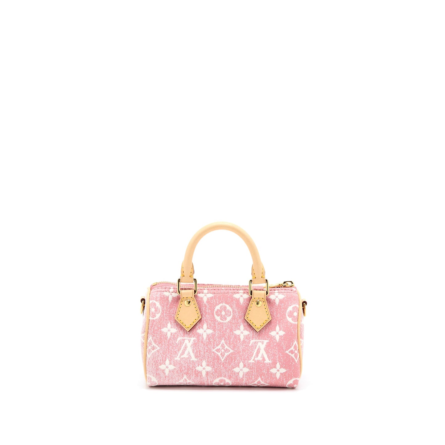 Louis Vuitton Nano Speedy Denim Monogram Pink