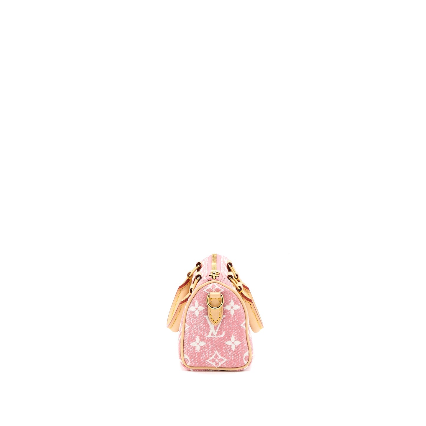 Louis Vuitton Nano Speedy Denim Monogram Pink