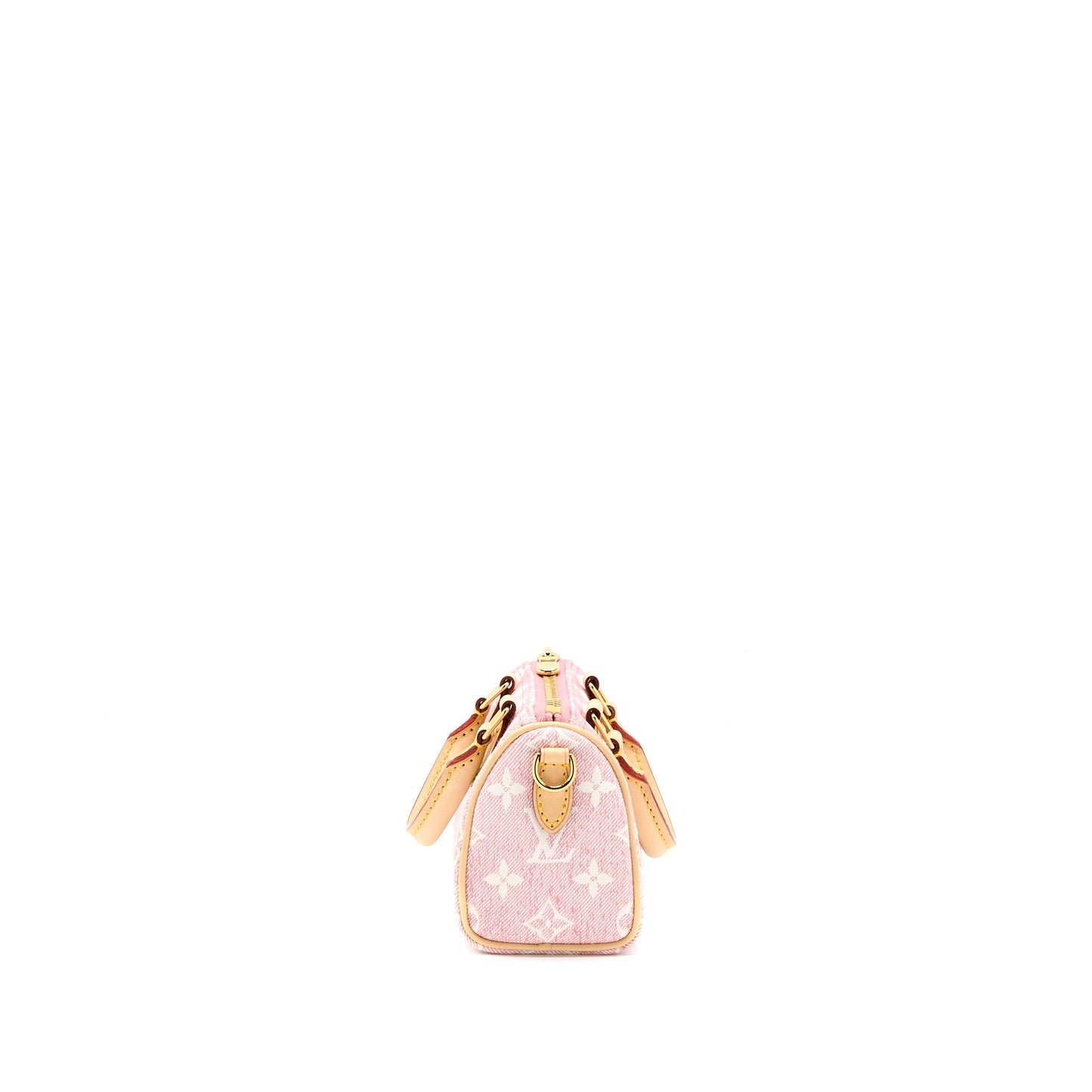 Louis Vuitton Nano Speedy Denim Monogram Pink