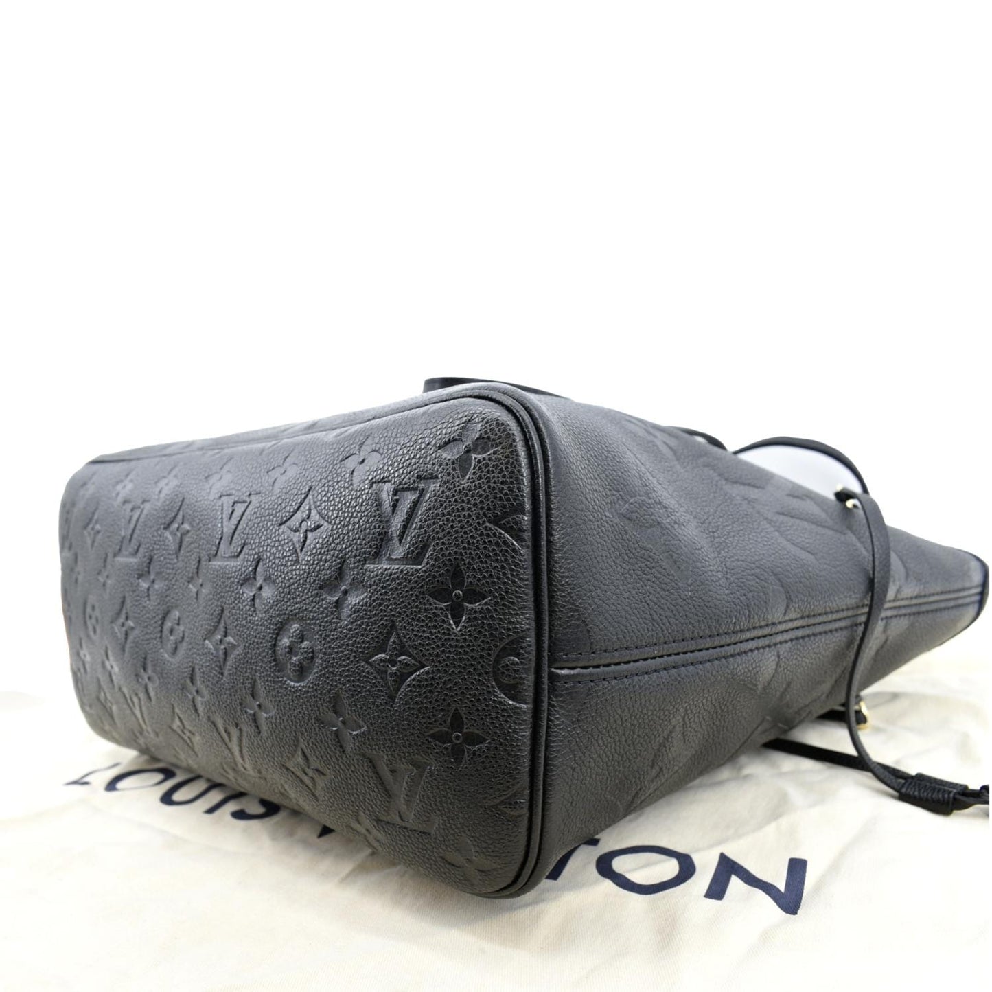 LOUIS VUITTON Neverfull MM Monogram Empreinte Tote Bag Black