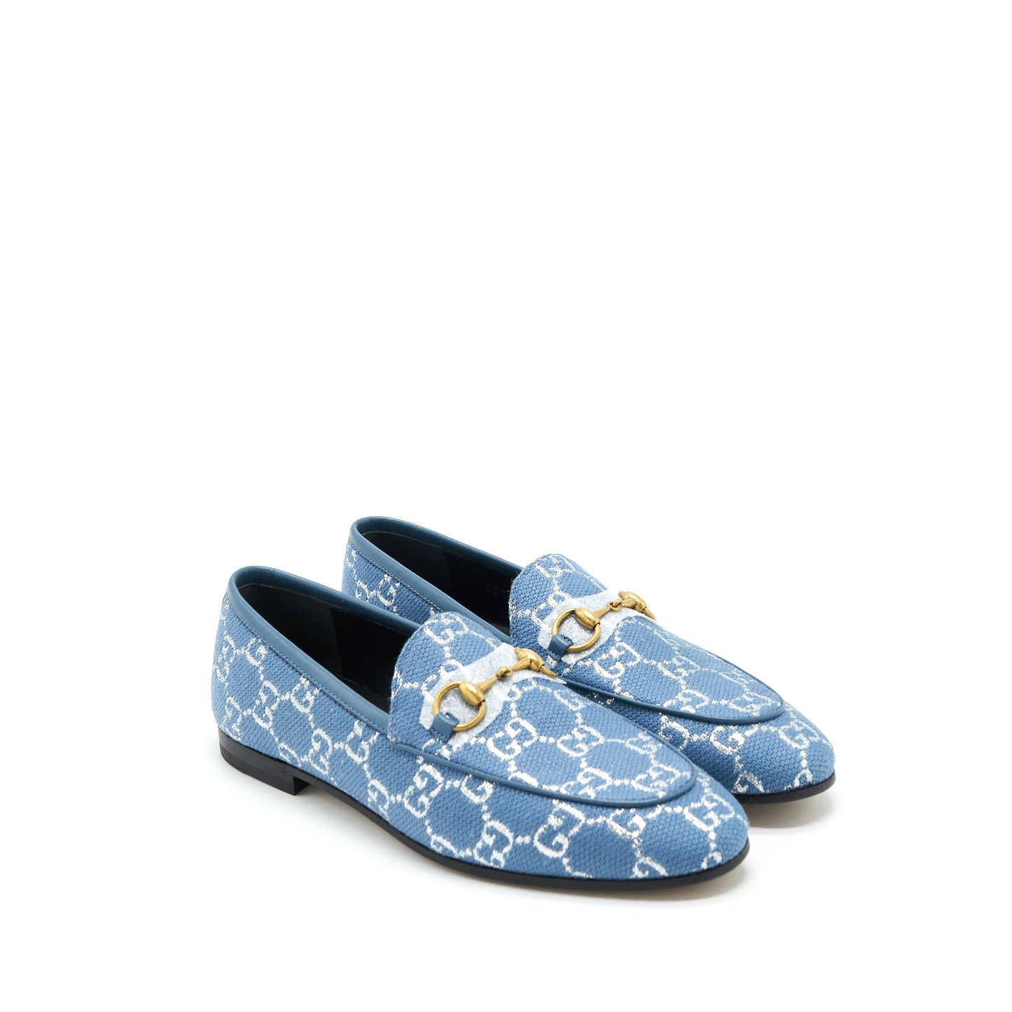 Gucci Size 36 Jordanian Canvas Loafer Blue