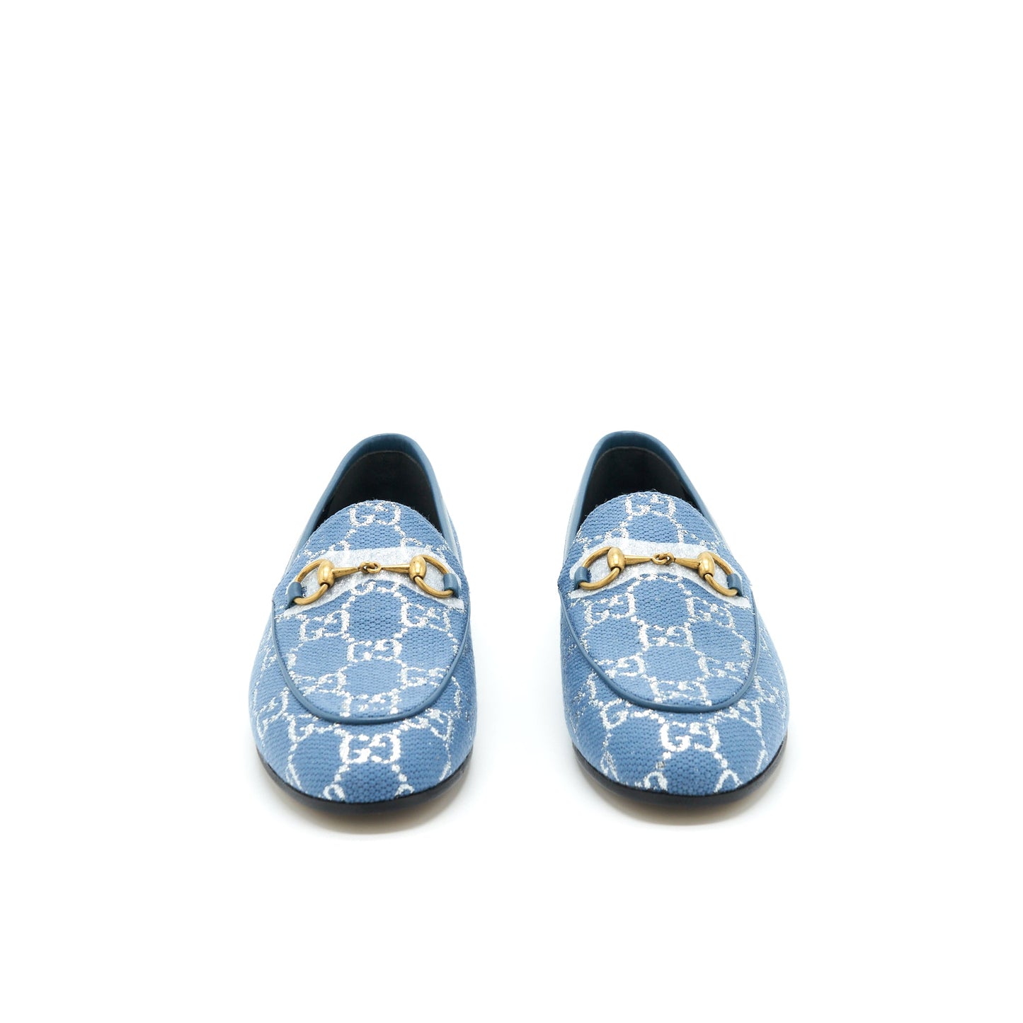 Gucci Size 36 Jordanian Canvas Loafer Blue