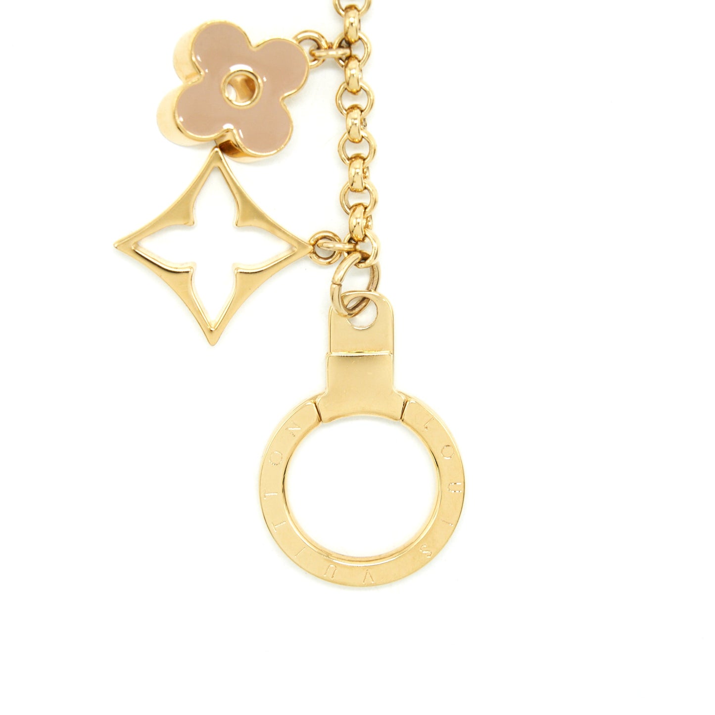 Louis Vuitton Purse Charm Light Gold Tone