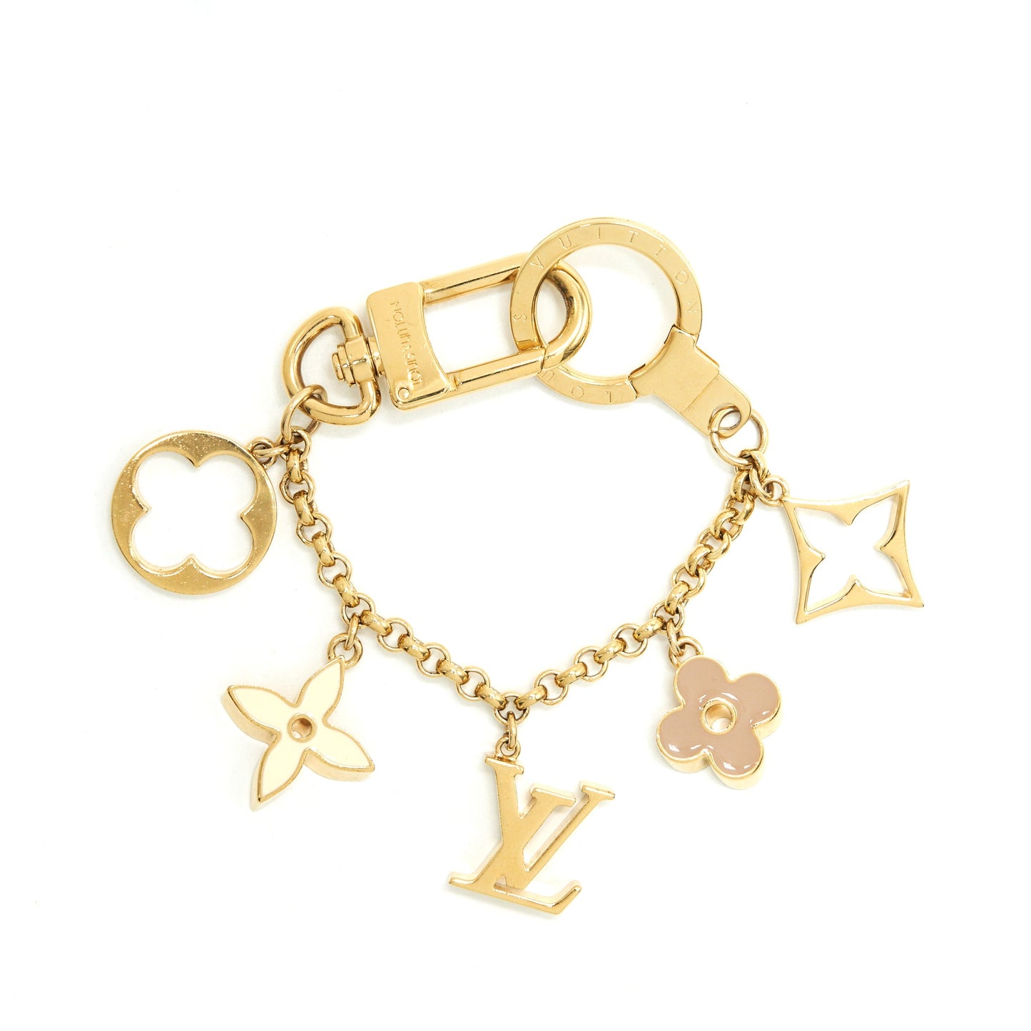 Louis Vuitton Purse Charm Light Gold Tone
