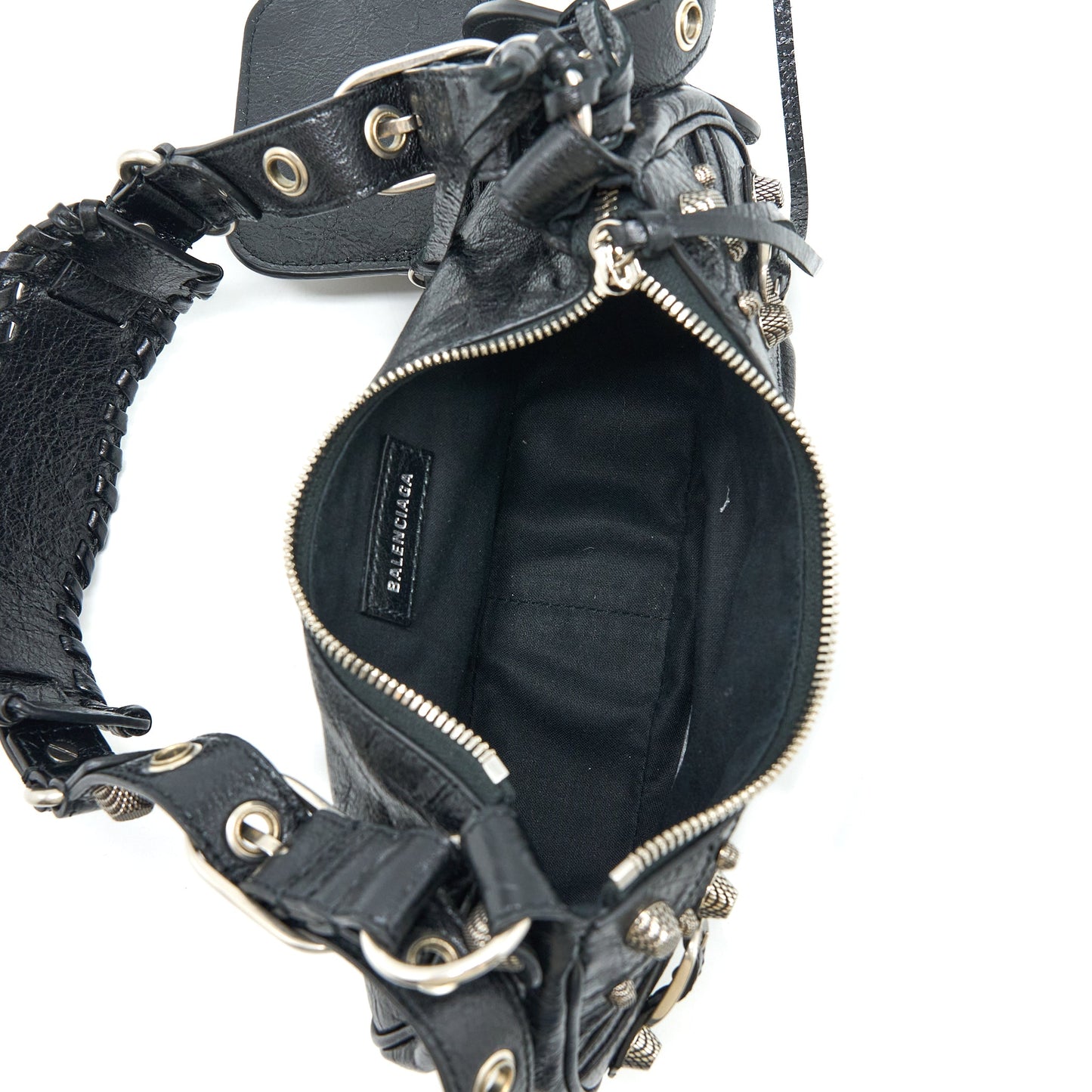 Balenciaga Le Cagole Mini Purse Arena Lambskin Black