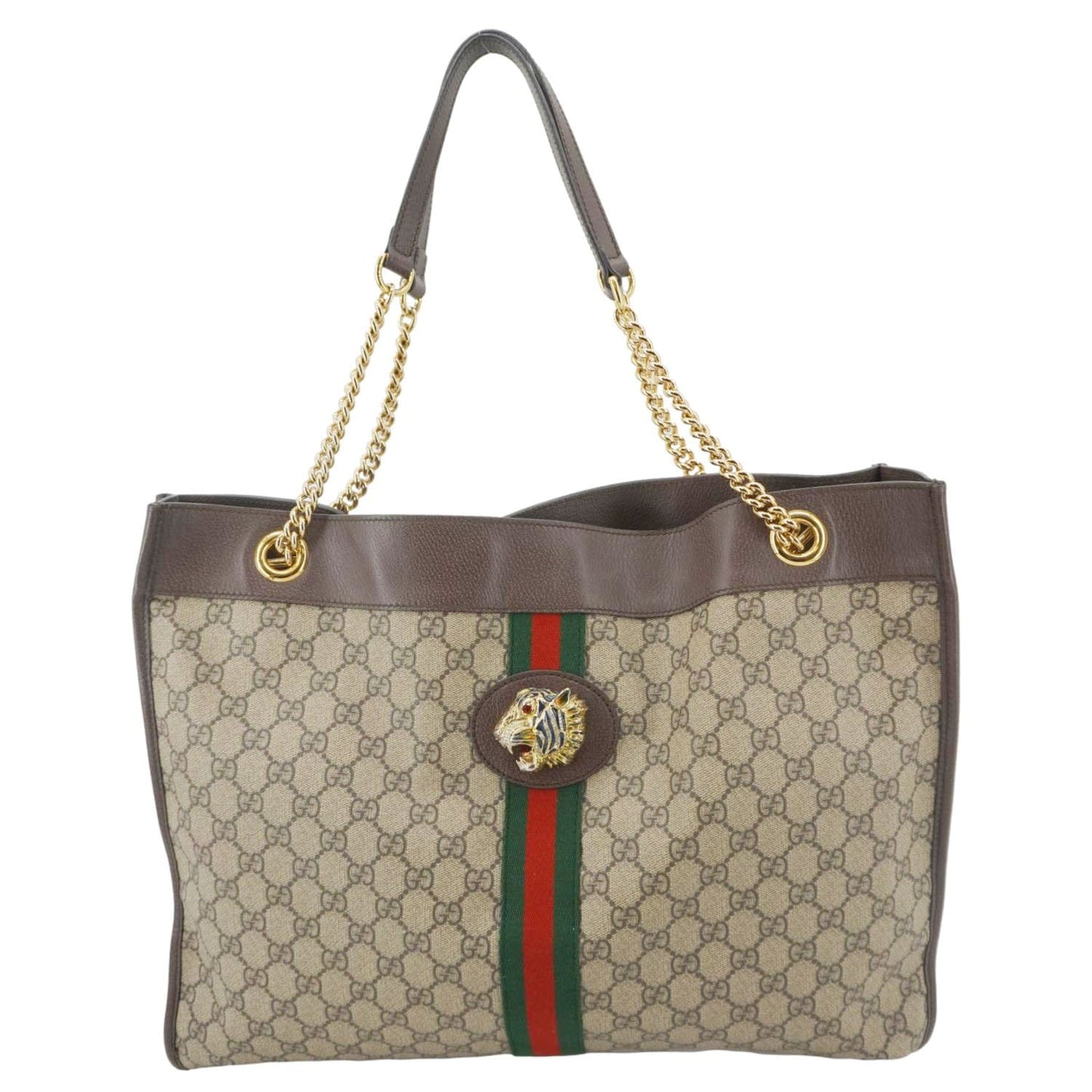 GUCCI Rajah GG Supreme Canvas Tote Shoulder Bag Beige 537219