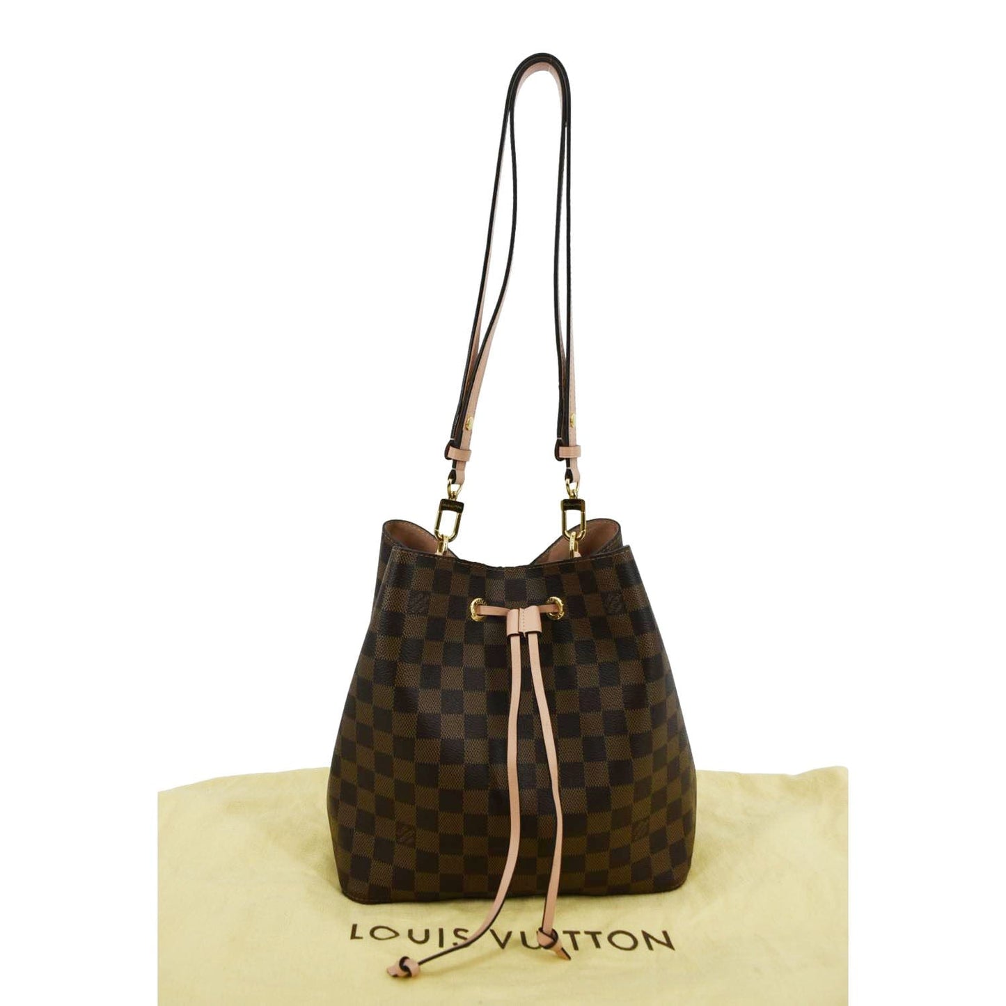 LOUIS VUITTON Neonoe Monogram Canvas Shoulder Bag Rose Ballerine