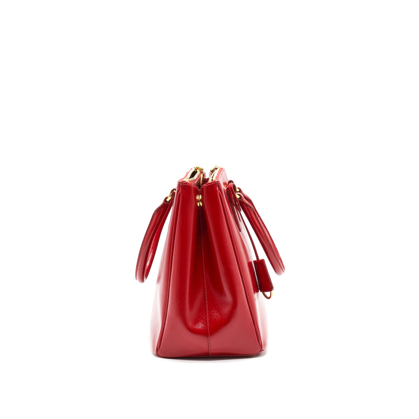 PRADA Saffiano Leather Medium in Red GHW