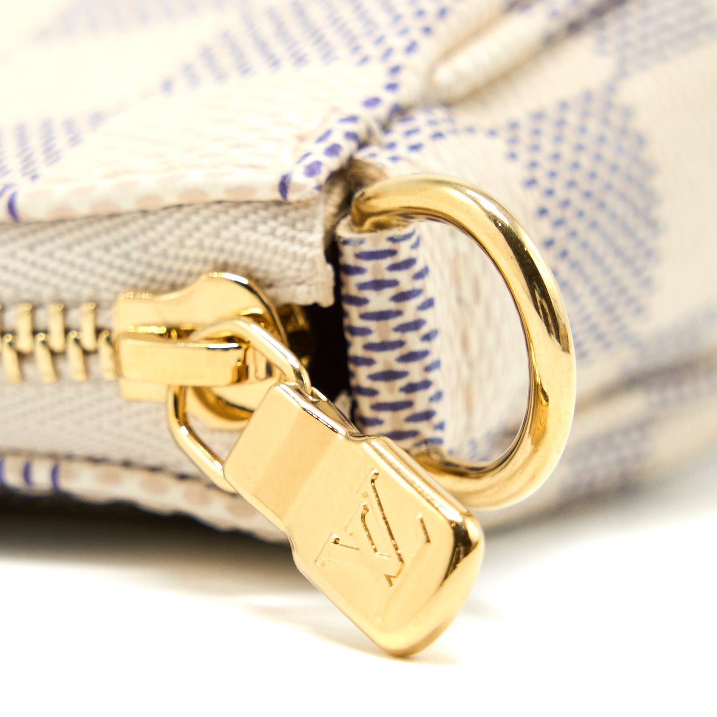 Louis Vuitton Pochette Accessories Damier Azur Canvas (New Version)