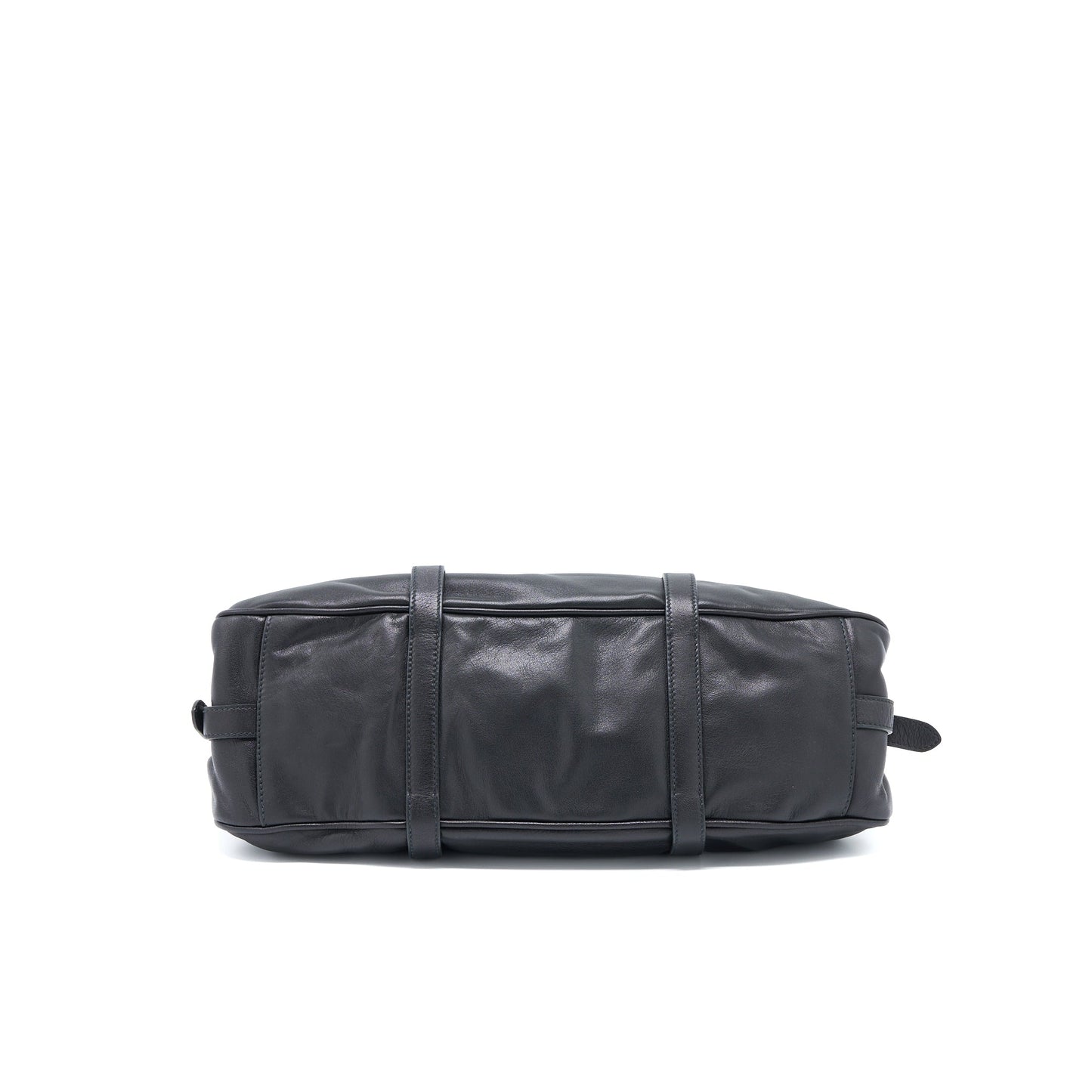 Prada Bauletto Tote Purse Soft Calfskin Black