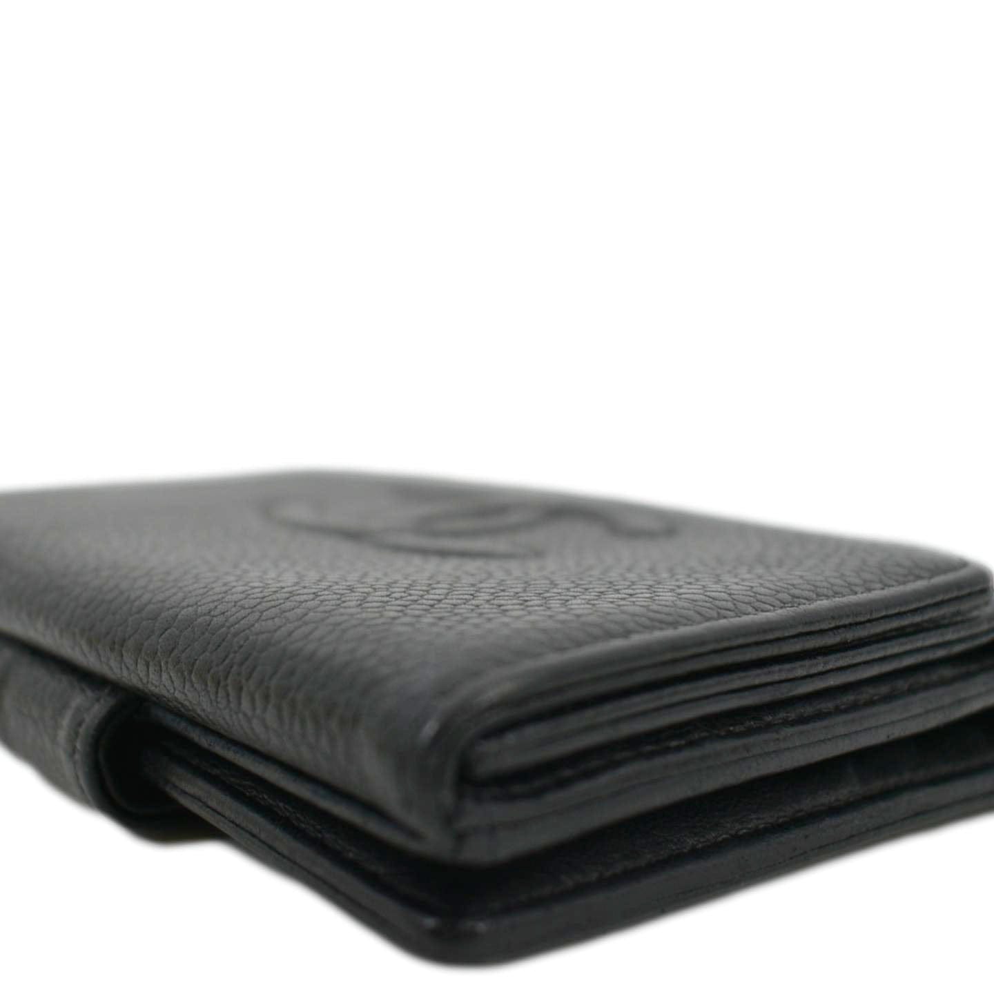 CHANEL Timeless CC Flap Caviar Leather Wallet Black