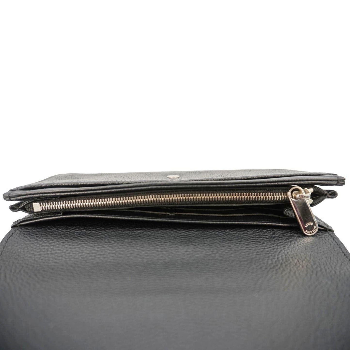 LOUIS VUITTON Iris Mahina Monogram Leather Wallet Black
