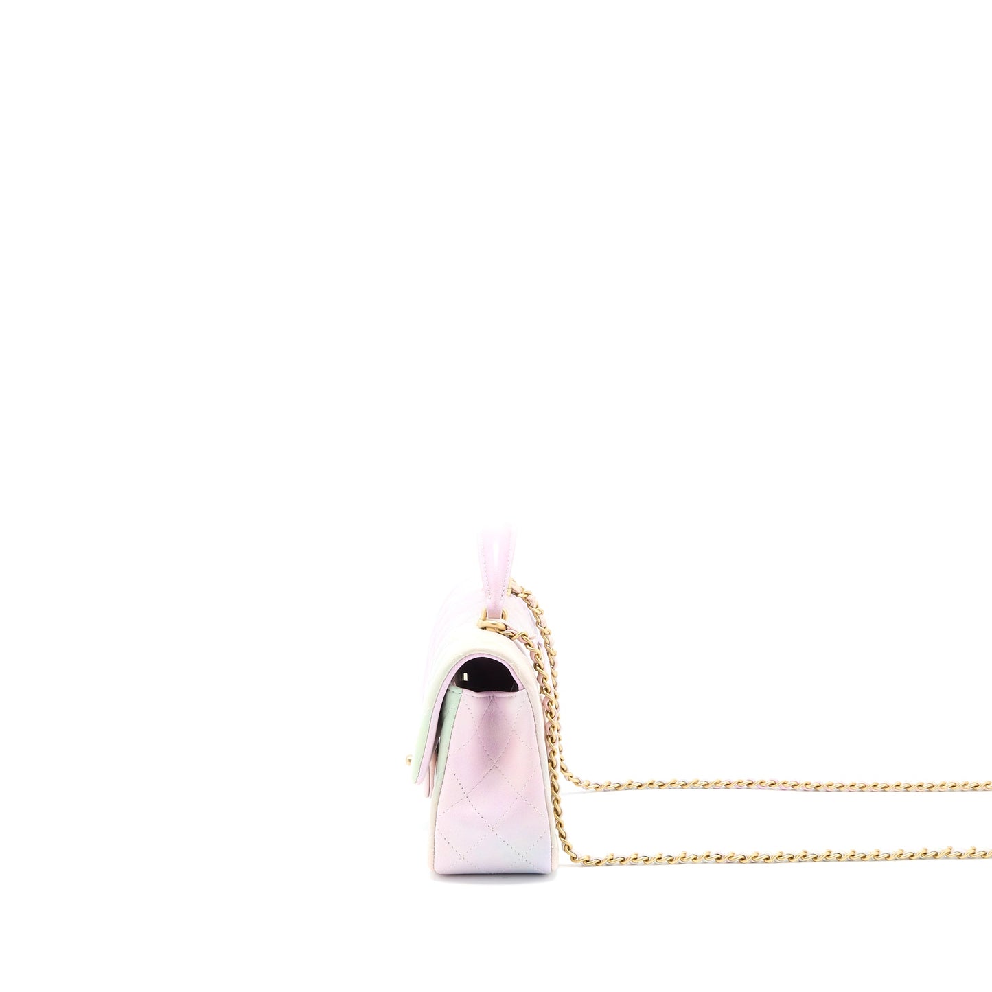 Chanel Top Handle Mini Rectangular Flap OmbrÃ© Multicolour Lambskin GHW (Microchip)