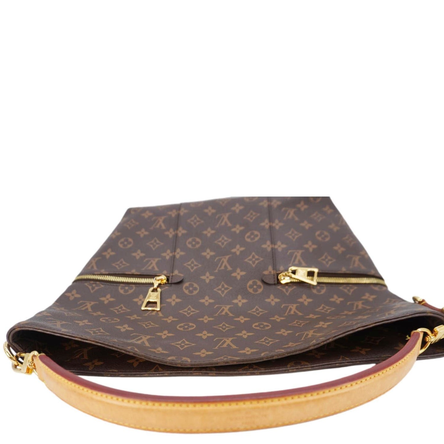 LOUIS VUITTON Melie Monogram Canvas Hobo Bag Brown