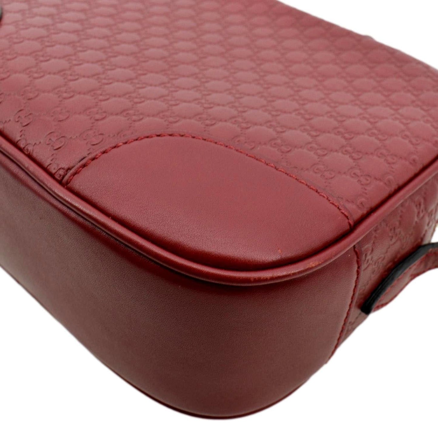 GUCCI Bree Micro GG Leather Crossbody Bag Red 449413