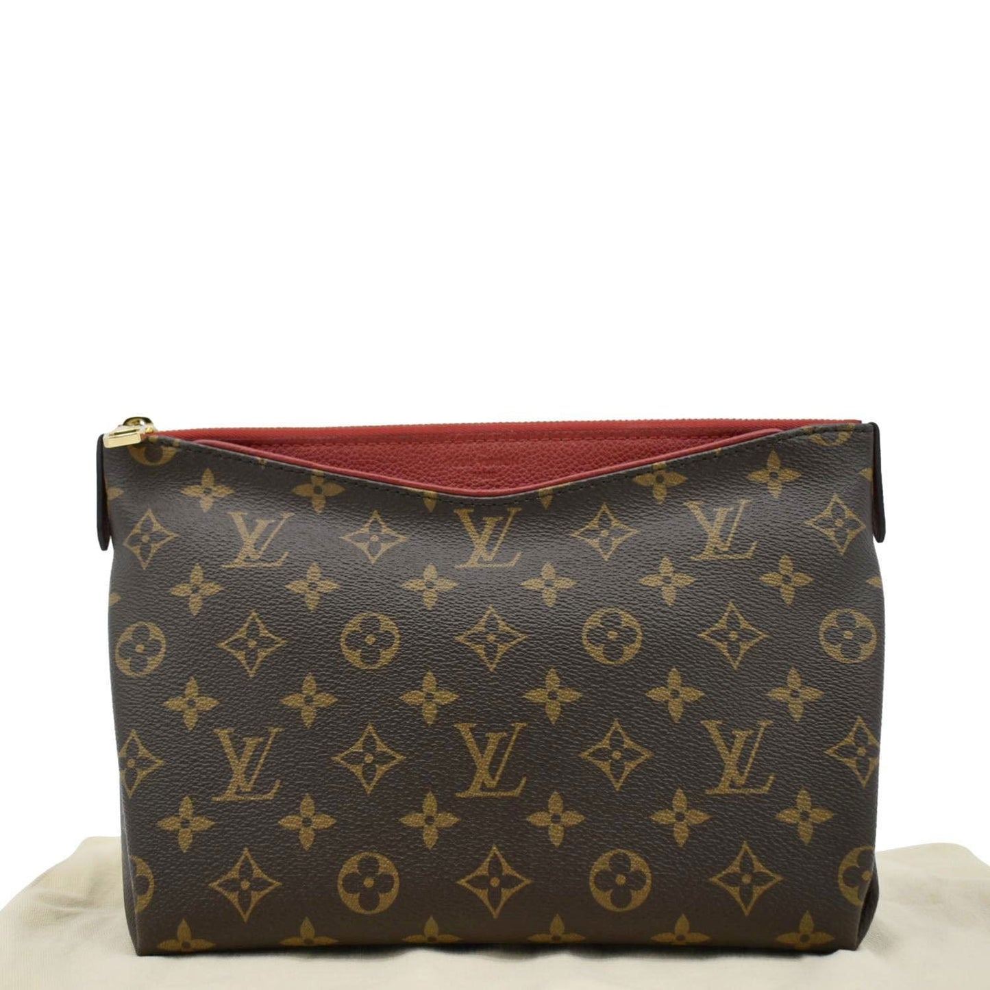 LOUIS VUITTON Pallas Beauty Case Monogram Canvas Pouch Cherry Red