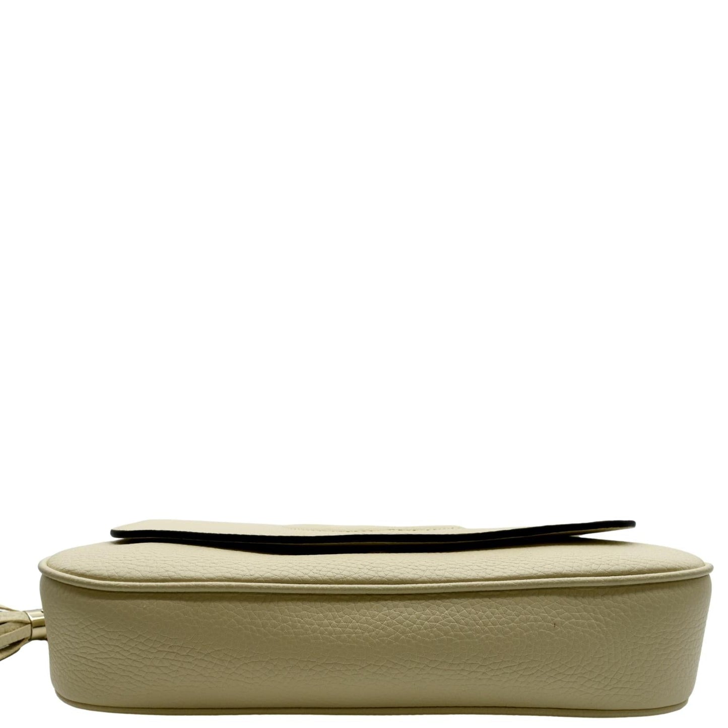GUCCI Soho GG Flap Leather Chain Shoulder Bag  Ivory 536224