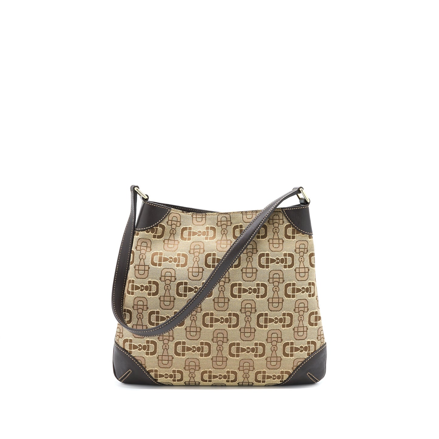 Gucci Vintage Hobo Purse Canvas/Leather Multicolour