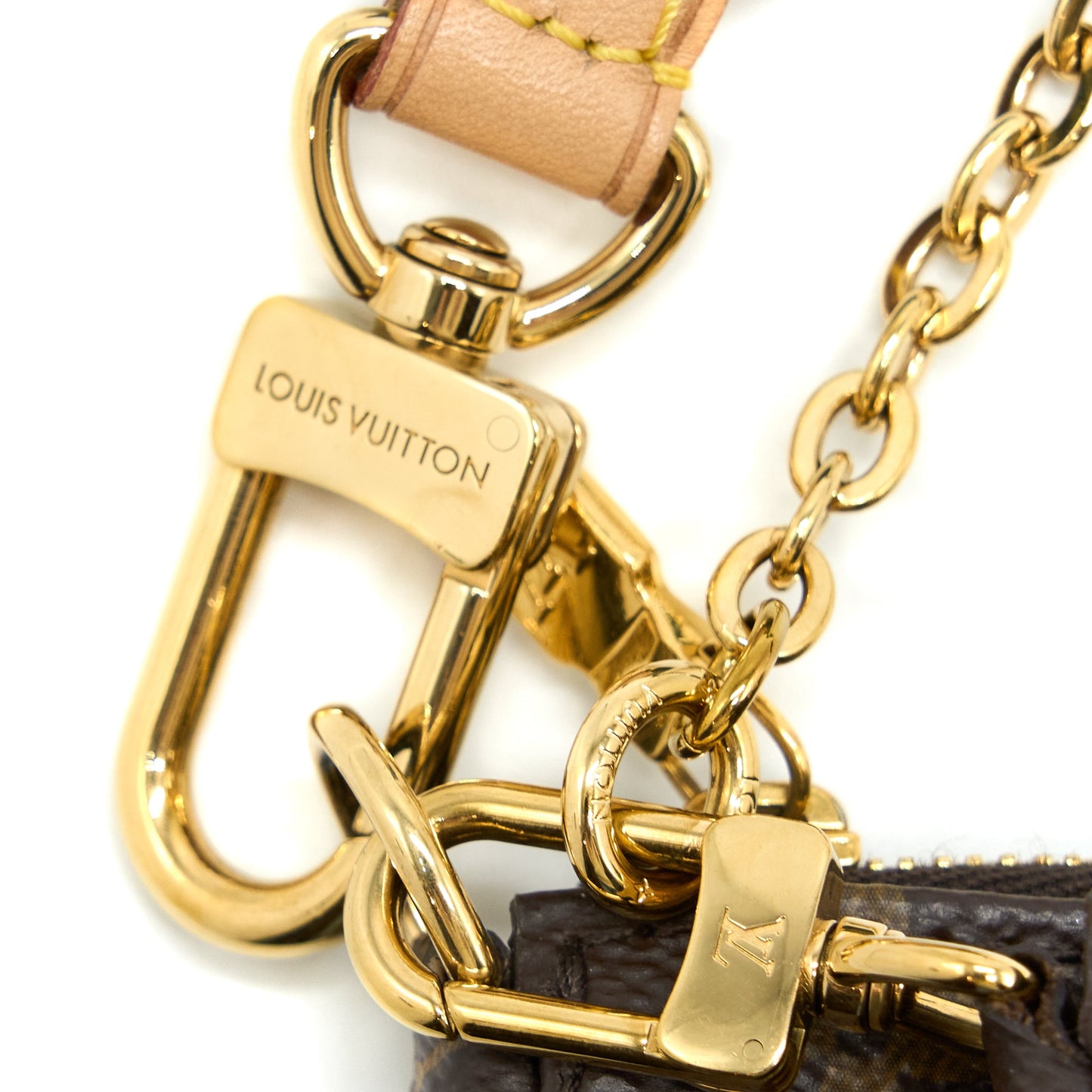 Louis Vuitton Multi Pochette Accessories Monogram Canvas with Khaki Strap