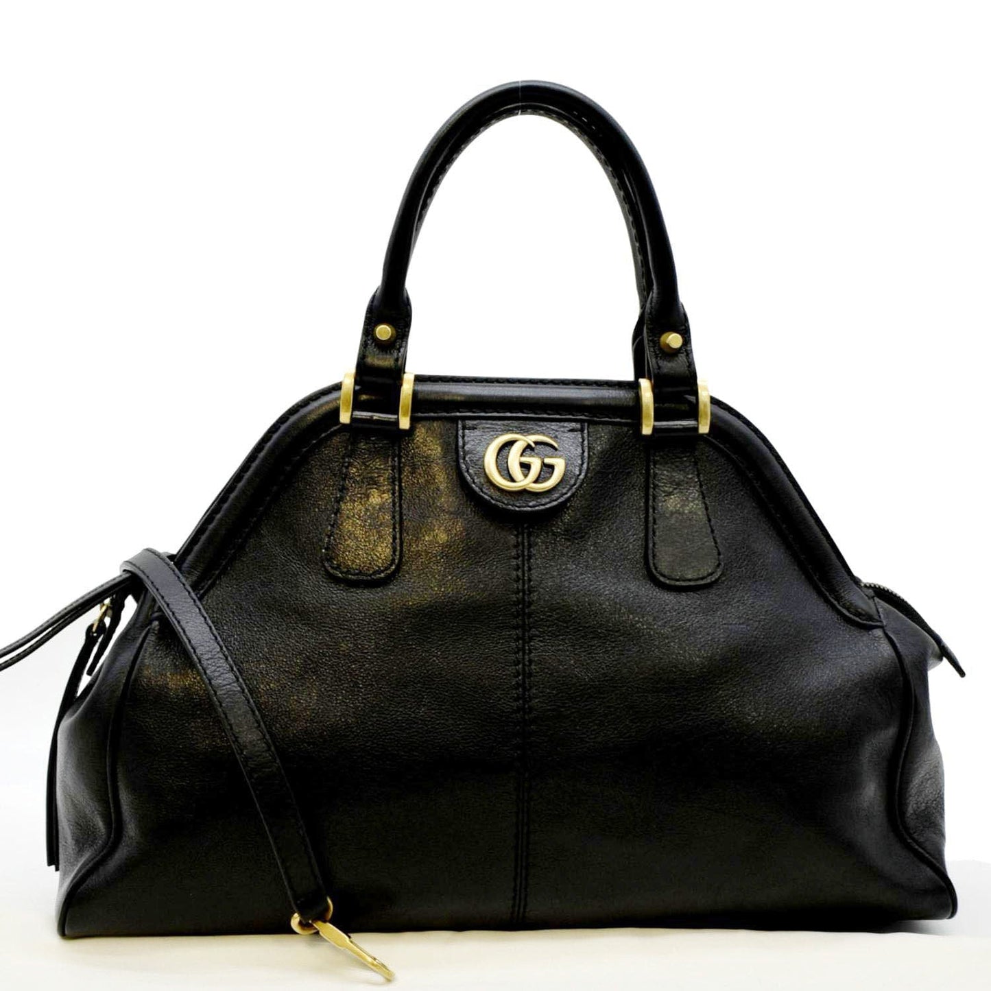 GUCCI Re(Belle) Calfskin Leather Tote Bag Black  516459