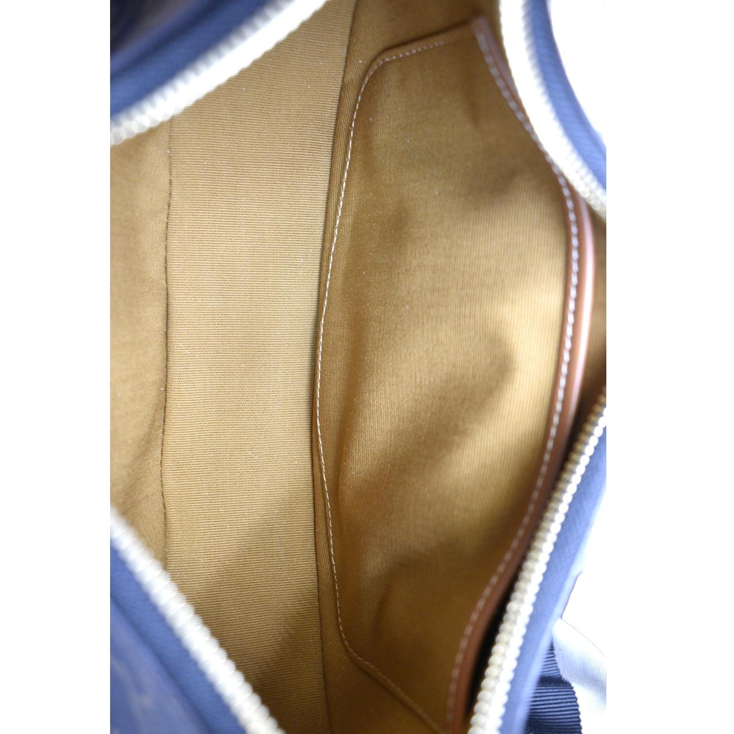 CELINE Ava Triomphe Canvas Calfskin Shoulder Bag Tan