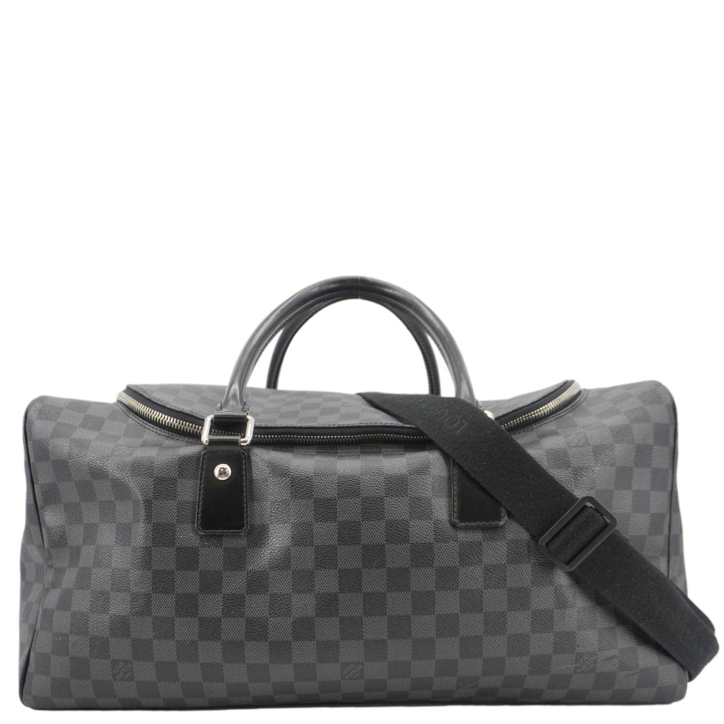 LOUIS VUITTON Roadster Damier Graphite Travel Bag Black