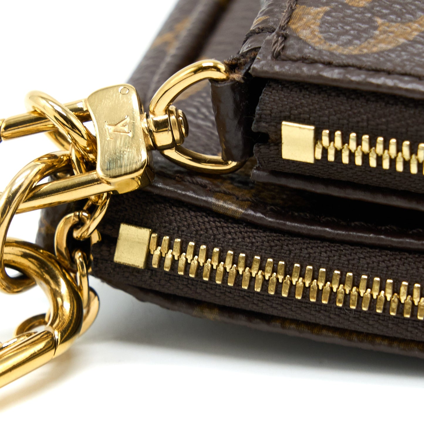 Louis Vuitton Multi Pochette Accessories Monogram Canvas with Khaki Strap