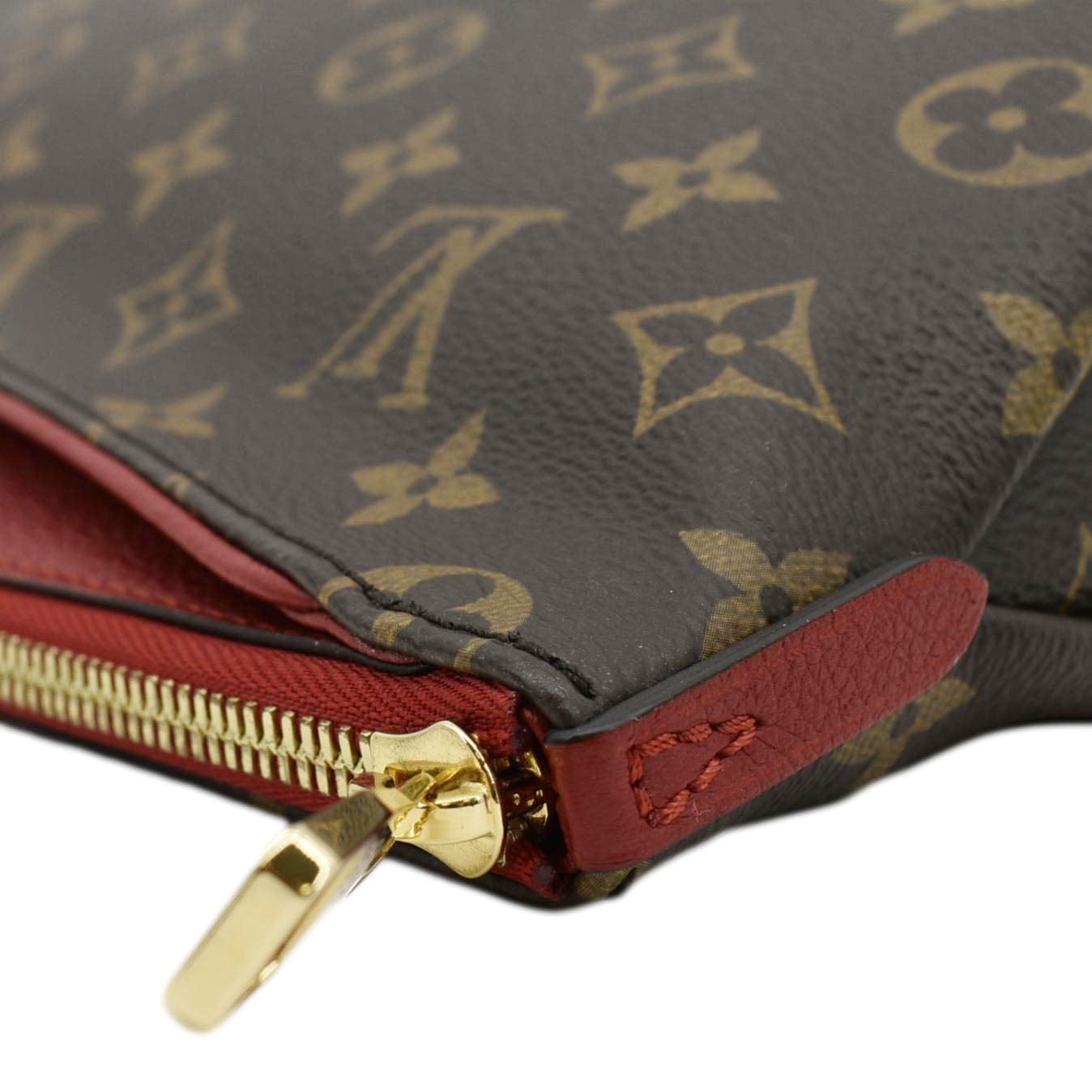 LOUIS VUITTON Pallas Beauty Case Monogram Canvas Pouch Cherry Red