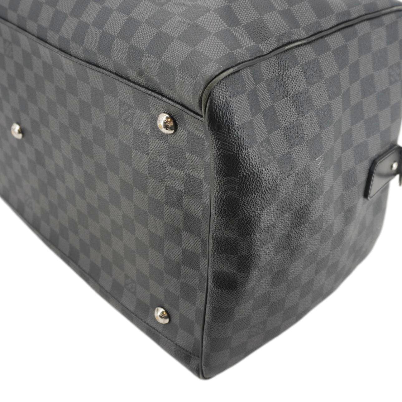 LOUIS VUITTON Roadster Damier Graphite Travel Bag Black