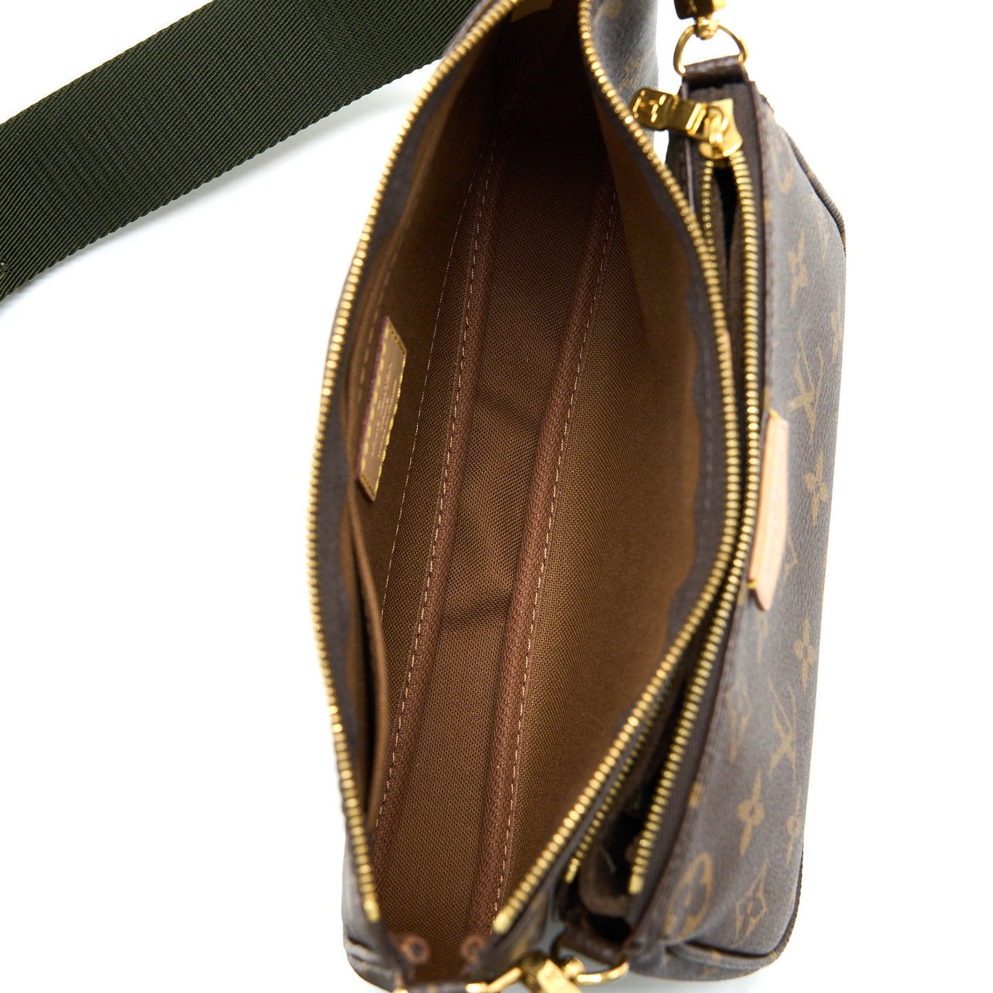 Louis Vuitton Multi Pochette Accessories Monogram Canvas with Khaki Strap