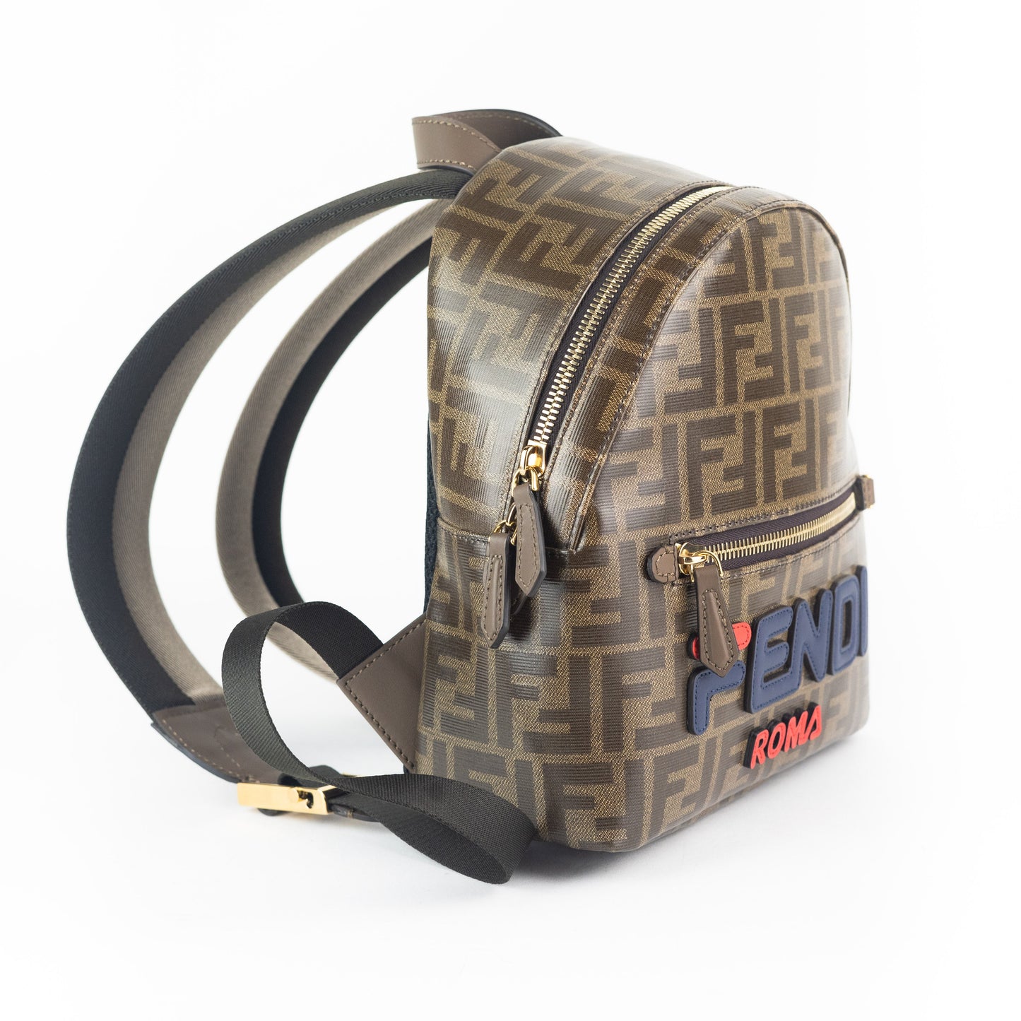 Fendi FF Glazed Fabric Mini Backpack