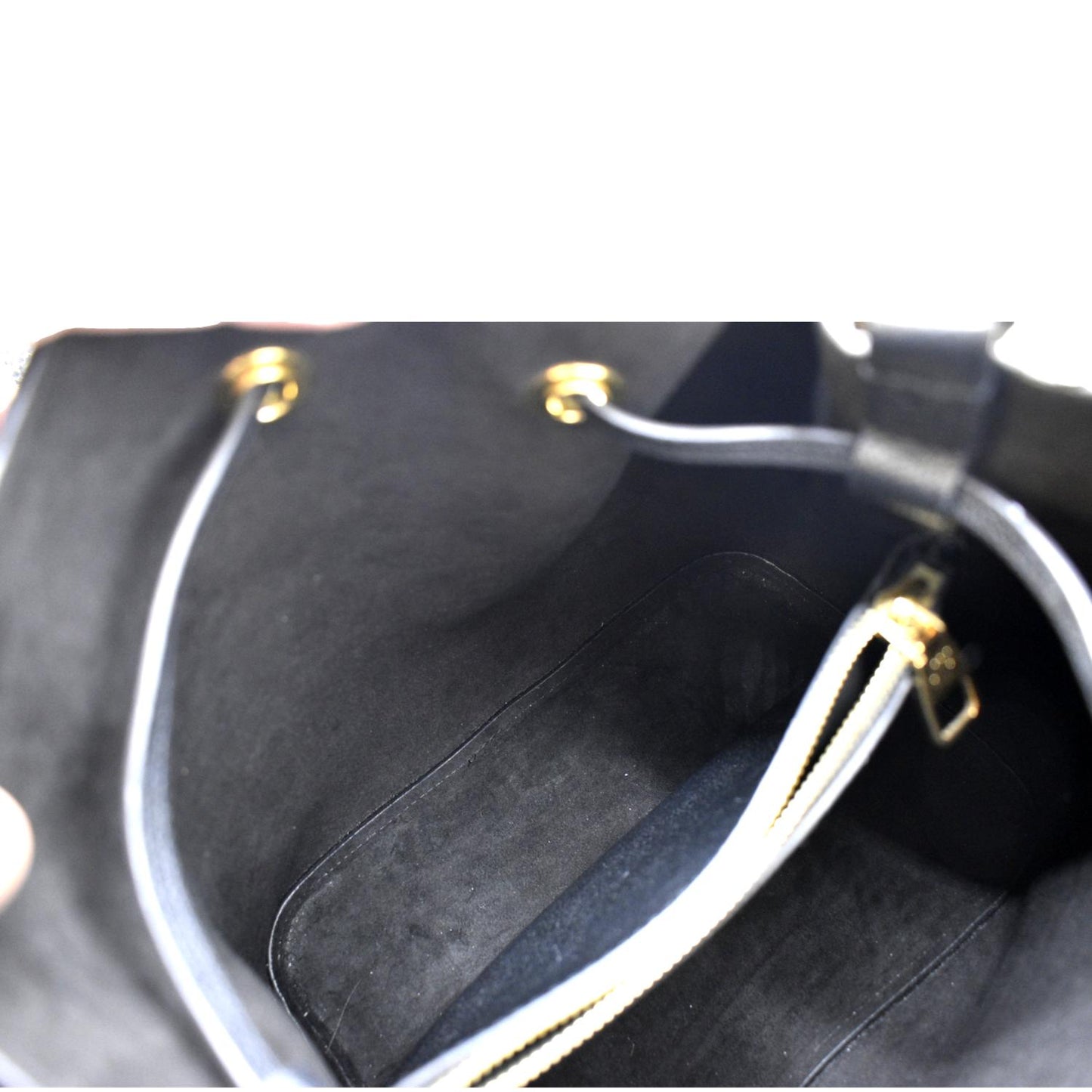 LOUIS VUITTON NeoNoe MM Monogram Empreinte Leather Shoulder Bag Black