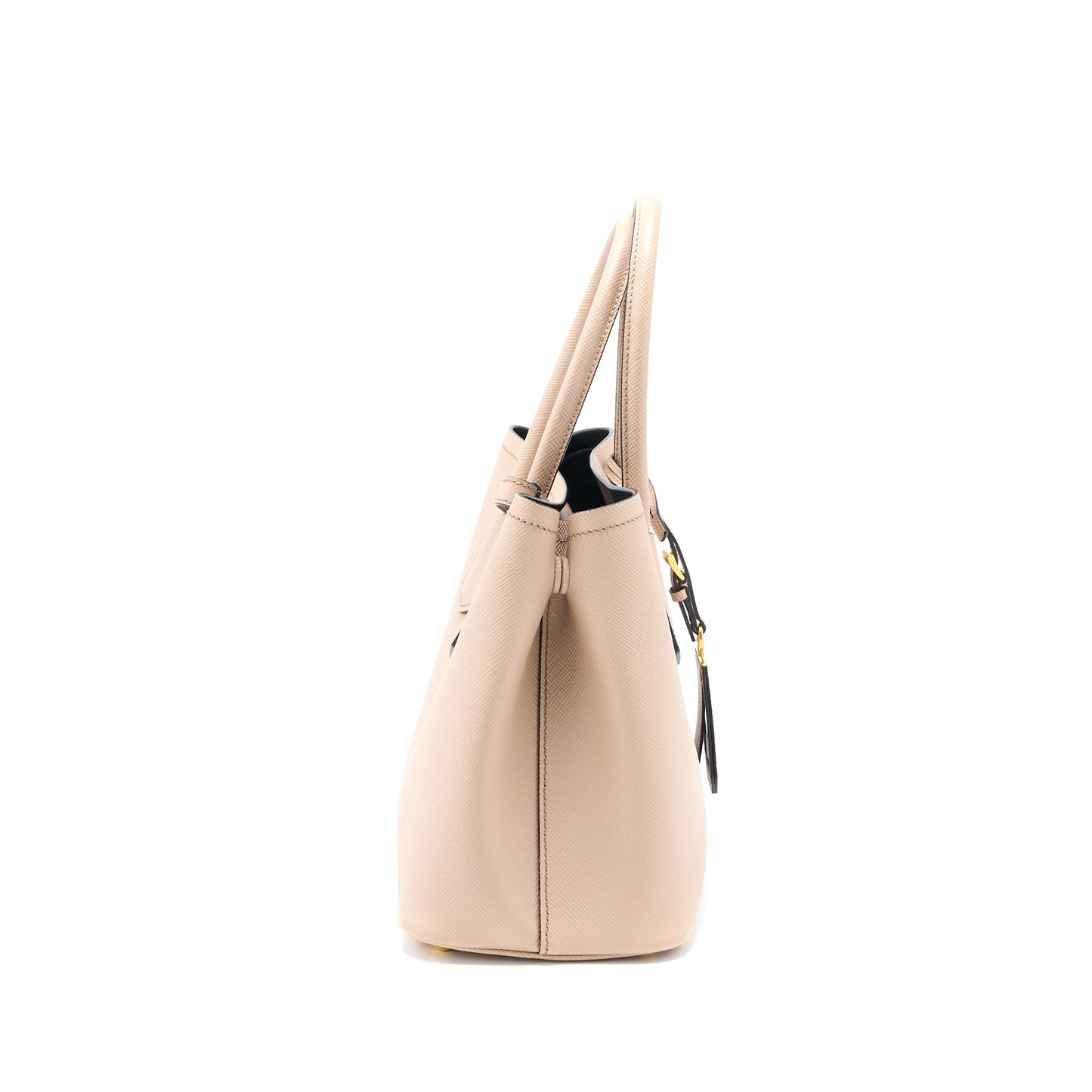 Prada Saffiano Cuir Tote Purse Calfskin Cammeo/Nero